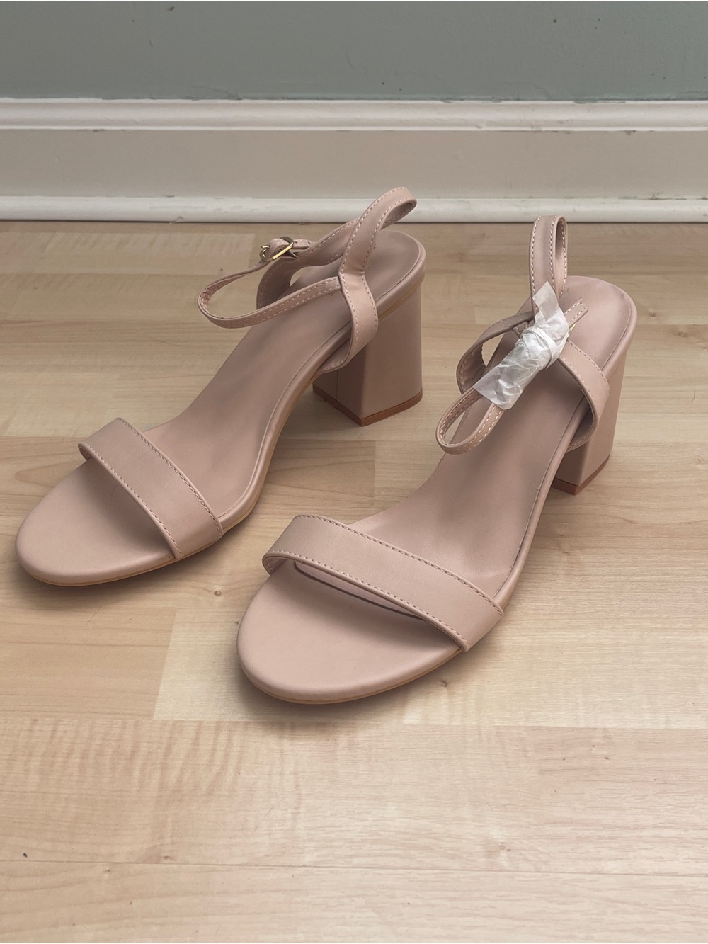 PrettyLittleThing Block Heel Ankle Strap Sandals NWOT